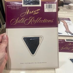 Two pair of Hanes Silk Reflections control top panty hose